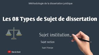 Les 08 types de sujets de dissertation à maitriser à tout prix [upl. by Namien]