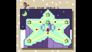 Star World 5 to Secret Star Road  Super Mario World 100 Cleared [upl. by Annoled265]