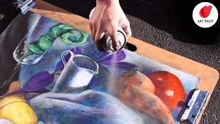 How to Use Spray Fixative for Drawings RISD Art Professor Demos [upl. by Adirehs]