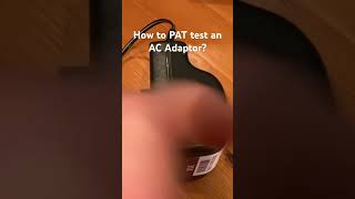 How do you really PAT test an AC  DC adaptor electrician pattesting electrical pattest [upl. by Norreg]