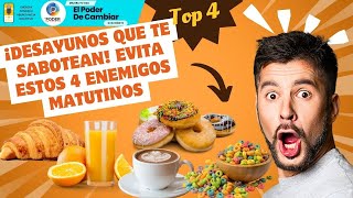 ¡Desayunos que te sabotean 😮🤔 Evita estos 4 enemigos matutinos 🥐🍞🧀🥞 [upl. by Srednas]