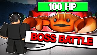 i BEAT The NEW CRAB BOSS BATTLE in The Strongest Battlegrounds [upl. by Nirol]