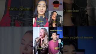 Aayi Nai Stree 2  Whos Best Cover By Richa Sharma vs Shinchan vs Emma vs Tejmuzik  Angel Raf [upl. by Aronoff394]