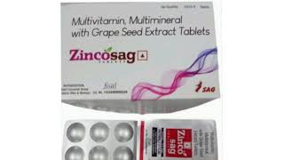 Zincosag Tablets Multivitamin Multimineral with Grape Seed Extract Tablets [upl. by Danyluk912]