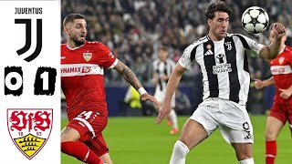 Juventus  VfB Stuttgart 01 Highlights  UEFA Champions League  20242025 [upl. by Norahs]