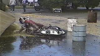 VT11 SIDECAR ACCIDENT CEMETERY CIRCUIT 85 [upl. by Ury]