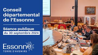 Séance plénière du Département de lEssonne du 30 septembre 2024 [upl. by Ecertap]