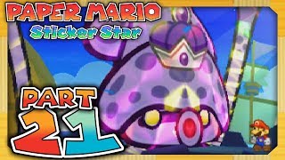 Paper Mario Sticker Star  Part 21 Whitecap Beach Gooper Blooper Boss [upl. by Siravaj]