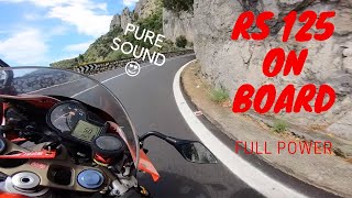 Aprilia RS 125 ON BOARD  2STROKE  PURE SOUND  FULL POWER [upl. by Fatma]