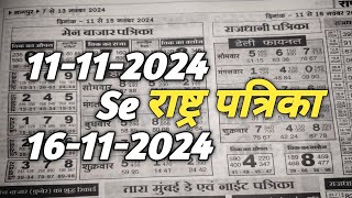 Rastra Patrika Kalyan Chart  28112024 Se 16112024  11 November  BY Atuly Matka [upl. by Egreog]