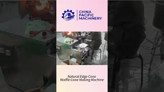 Natural EdgeNatural Rim Waffle Cone Making MachineCrisp Ice Cream Waffle Cones MakerSugar Cone [upl. by Nigen]