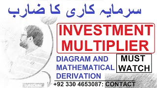 Investment Multiplier with diagram and mathematical derivation  Must watch before exam [upl. by Htnicayh]