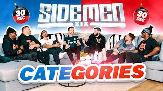 SIDEMEN 30 SECOND CATEGORIES CHALLENGE [upl. by Atinuahs]