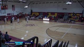 Poquoson Boys Basketball vs Jamestown  Senior Night [upl. by Beckerman]