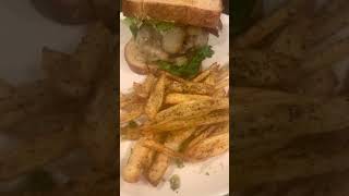 Cheeseburger homemade delicious with hand cut fries food burger potato cheese homemade [upl. by Ern]