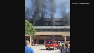 Car fire in parking deck at Wellstar Kennestone Hospital in Marietta [upl. by Illene]