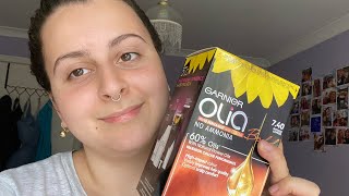 Garnier Olia intense copper reviewhair dyeing video [upl. by Leahcimluap129]