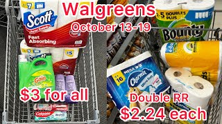 Walgreens Couponing October 1319 Cheap paper products deal New PampG promotion [upl. by Daveda]