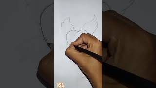 Easy drawings heart ❤️viraldrawing trending art shorts reels heart ytshorts [upl. by Lem]