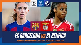 Barcelona vs Benfica  UEFA Women’s Champions League 202324 Matchday 1 Full Match [upl. by Ovid]