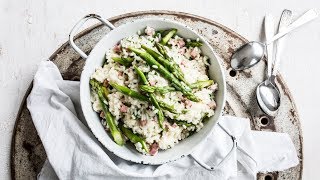 Risotto mit grünem Spargel I FOODBOOM [upl. by Strickler555]