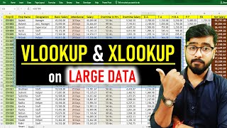 How To Apply VLOOKUP and XLOOKUP Formula on Large Data in Excel Hindi excel [upl. by Atener68]