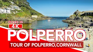 POLPERRO CORNWALL  Tour of Polperro near Looe from village to beach and harbour  4K Walking Tour [upl. by Attenov]