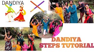 Dandiya Steps Tutorial Video  Learn Dandiya Dance Basic And Easy Dandiya steps For Beginners [upl. by Evy]