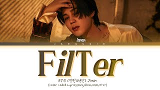 지민 Jimin Filter Lyrics Color Coded Lyrics [upl. by Celle]