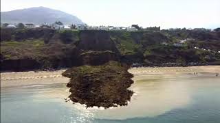 Nefyn beach landslide People warned to keep away Wales  ITV News  19th April 2021 [upl. by Amathist]