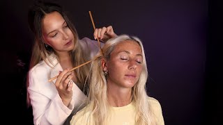 ASMR Unintentional Style Scalp amp Hair Check with Tests Treatments amp Hair Perfecting [upl. by Ahseetal]