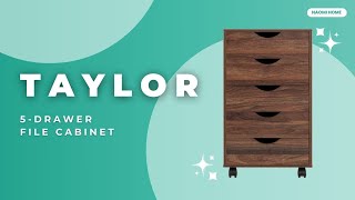 Secret Decor Hacks for a Stunning Home Naomi Home  Taylor 5Drawer File Cabinet [upl. by Eseela818]