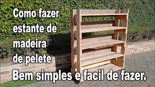 Como fazer estante de madeira de palete super barato bem simples e facil de fazer By Takenaka [upl. by Saleem]