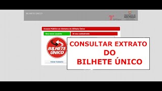 VER EXTRATO DO BILHETE ÚNICO SPTRANS [upl. by Daffi927]