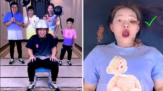 Compilation Of Popular Challenges On Tik Tok So Funny！！ Funnyfamily Partygamers Familygamers [upl. by Enibas]