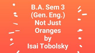 Not Just Oranges by Isai Tobolsky [upl. by Wirth]