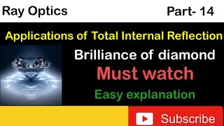 Brilliance Of Diamond Total Internal Reflection Optics 12th Physics Term 2 Kinetic Minds [upl. by Astri]