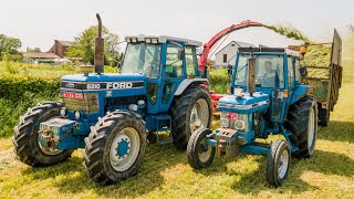 Ensilage dHerbe à lAncienne  Ford 6610 II amp 8210 III  John Deere 2040 S [upl. by Asilegna]