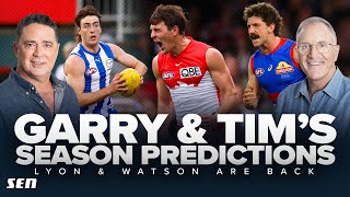 Garry Lyon amp Tim Watson make their 2024 AFL season predictions  SEN [upl. by Eesdnil325]