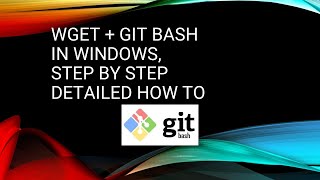 how to add wget utility to git bash for windows [upl. by Yevi]