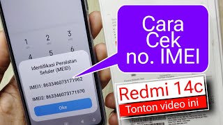 Cara cek IMEI di hp redmi 14c terbaru 2024 [upl. by Alleunam]