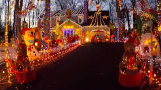 Drone footage of Christmas Lights in Brandermill  A Bottoms Family Tradition [upl. by Nordek]