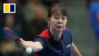 Table tennis player makes Olympic debut at age 58 [upl. by Lamrert]