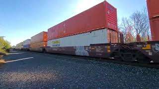 CSX Stack Train Weedsport NY 10524 vid 1 of 4 [upl. by Onairot]