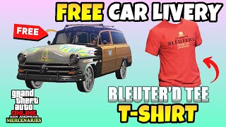 GTA 5 Online How to Unlock RARE NEW Clothing Blêuterd Tee amp Car Livery Vapid Clique [upl. by Osborne]