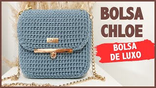 Bolsa de Crochê Luxo  Bolsa de Crochê Feita com Fio Náutico  Desafio Bolsa Chloe por Dazz Crochê [upl. by Ahseik]