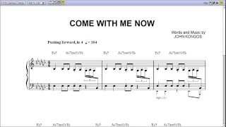 Come with Me Now by Kongos  Piano Sheet MusicTeaser [upl. by Alliuqet771]