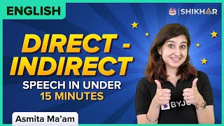 Direct  Indirect Reported Speech in Under 15 Minutes  Class 9 and 10  English  BYJUS [upl. by Euqinim]