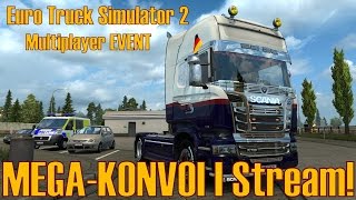 ETS2 MP ★ MEGAKONVOI I Stream ★ Multiplayer EVENT    DeutschHD [upl. by Annayr532]