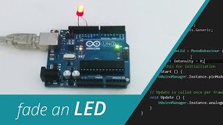 Fade an LED from Unity to Arduino  Uduino Video Tutorial [upl. by Harte]